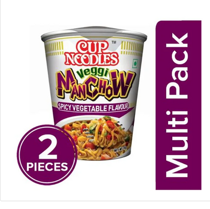 Nissin Veggi Manchow Instant Cup Noodles, 3x70 g Multipack