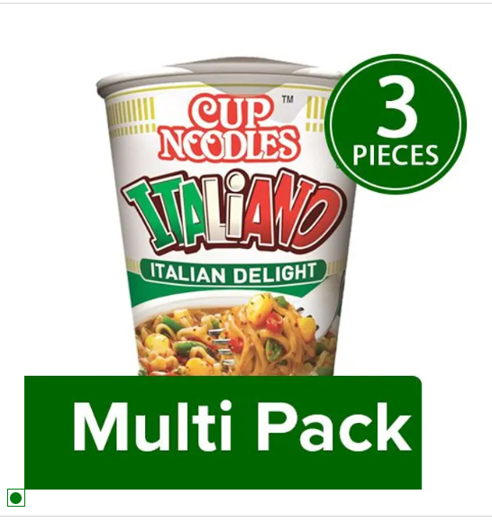 Nissin Food Cup Noodles Italiano, 3x70 g Multipack