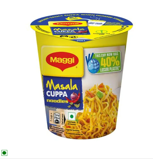 MAGGI Cuppa Noodles - Masala, Quick On-The-Go Snack, 70.5 g