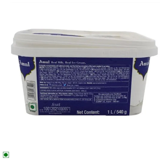 Amul Ice Cream - Vanilla Magic, 1 L Tub