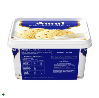 Amul Ice Cream - Butterscotch Bliss, 1 L Tub