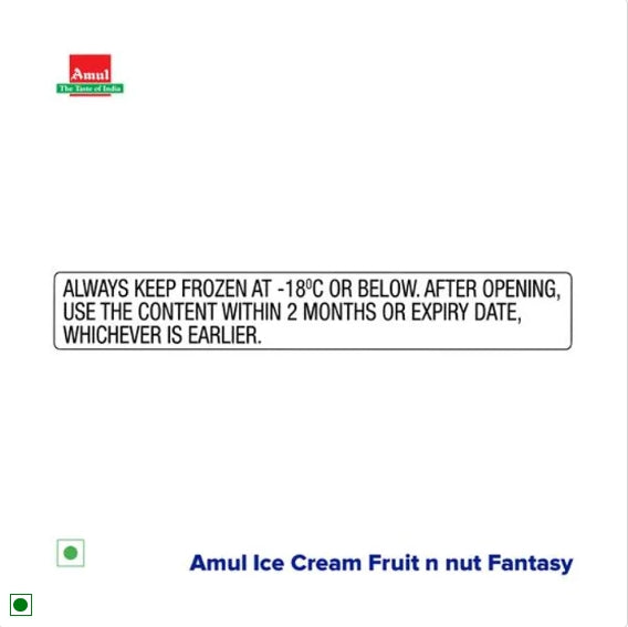 Amul Ice Cream - Fruit 'N' Nut Fantasy, 1 L Tub