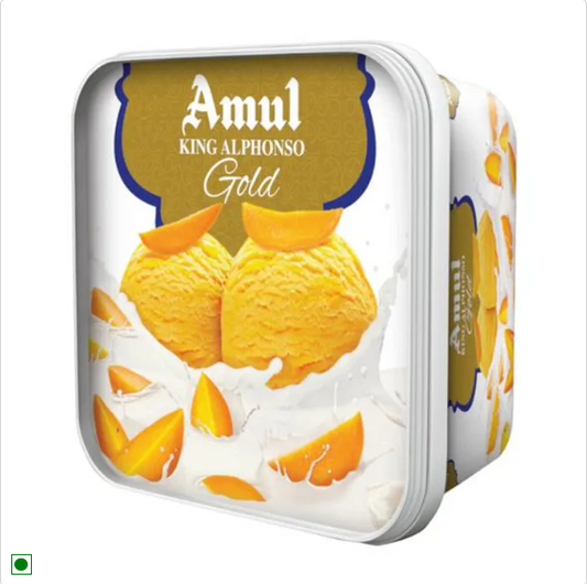 Amul Ice Cream - Gold, King Alphonso, 1 L Tub