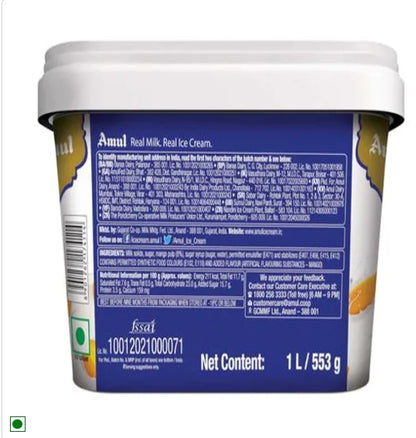 Amul Ice Cream - Gold, King Alphonso, 1 L Tub