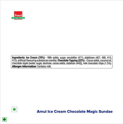 Amul Ice Cream - Chocolate Magic Sundae, 1 L Tub