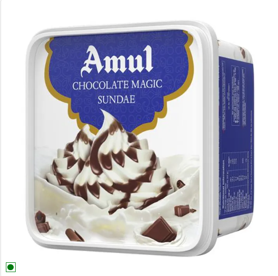 Amul Ice Cream - Chocolate Magic Sundae, 1 L Tub