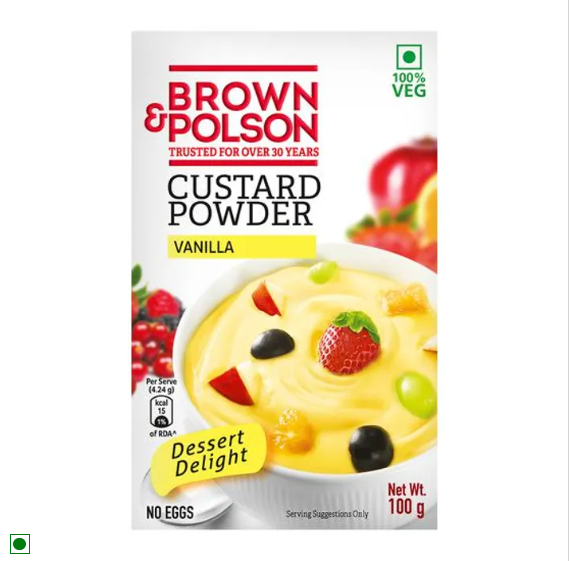 Brown & Polson Custard Powder - Vanilla Flavour, 500 g