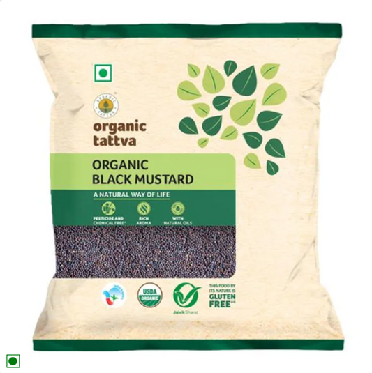 Organic Tattva Organic Seeds - Black Mustard/Sasive, 100 g Pouch