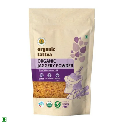 Organic Tattva Jaggery Powder - Rich In Nutrition, No Transfat, 1 kg