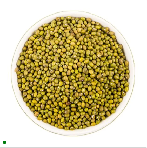 Organic Tattva Organic Green Moong - Whole/ Sabut, 500 g Pouch