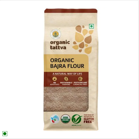 Organic Tattva Bajra Flour, 500 g Pouch