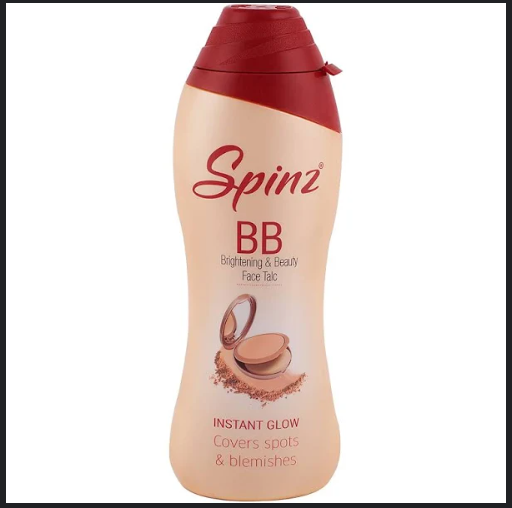 SPINZ BB BRIGHTINING AND BEAUTY TALCUM POWDER