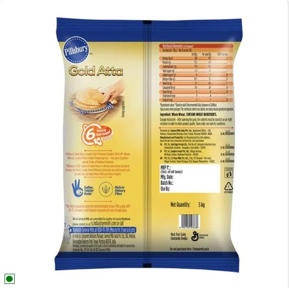 Pillsbury Atta/Godihittu - Gold, 5 kg Pouch