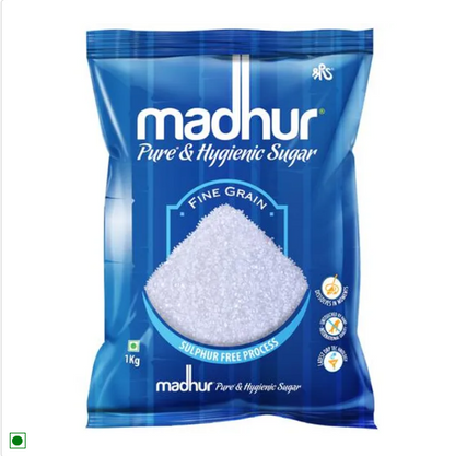 Madhur Sugar - Pure & Hygienic, Fine Grain, Natural, Sulphur Free, 1 kg