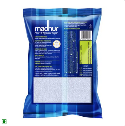 Madhur Sugar - Pure & Hygienic, Fine Grain, Natural, Sulphur Free, 1 kg