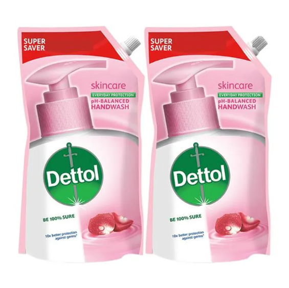 Dettol Liquid Handwash Refill - Skincare Moisturizing Hand Wash Antibacterial Formula | 10x Better Germ Protection, 675 ml (Pack of 3 - 675ml each)