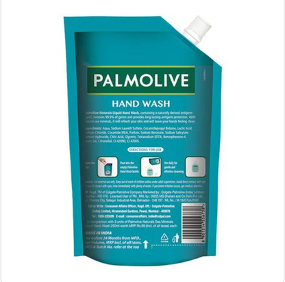 Palmolive Hand Wash - Sea Minerals, Removes 99.9% Germs, 750 ml