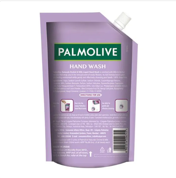 Palmolive Hand Wash - Orchid & Milk, Wash Away Germs, pH Balanced Formula, 750 ml