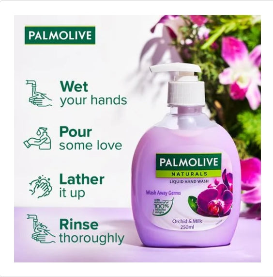 Palmolive Hand Wash - Orchid & Milk, Wash Away Germs, pH Balanced Formula, 750 ml