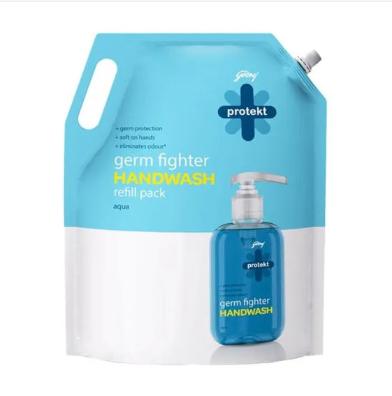 Godrej Protekt Masterblaster Handwash - Naturally Derived, Fights Germs, 1.5 L