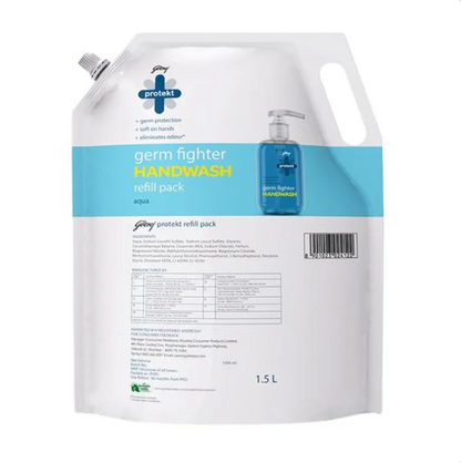 Godrej Protekt Masterblaster Handwash - Naturally Derived, Fights Germs, 1.5 L