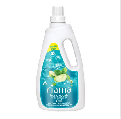 Fiama Fresh Hand Wash - Peppermint & Green Apple, 99.9% Germ Protection, 1 L Bottle