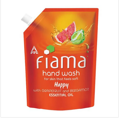 Fiama Happy Hand Wash - Grapefruit & Bergamot, 99.9% Germ Protection, 1 L Bottle