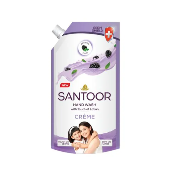 Santoor Creme Hand Wash - Berries & Tulsi, 700 ml