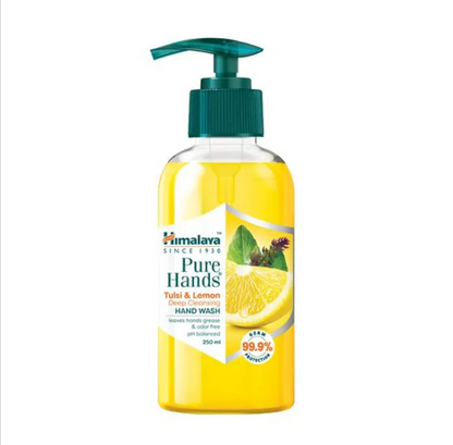 Himalaya Pure Hands Deep Cleansing Hand Wash - Tulsi & Lemon, 99.9% Germ Protection, pH Balanced, 250 ml Pump