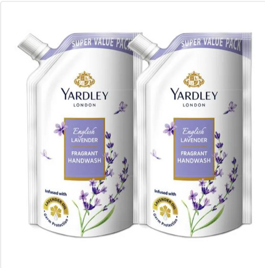 Yardley London Yardley London English Lavender Fragrant Hand Wash Refill Pouch, 725 ml (Pack of 2)