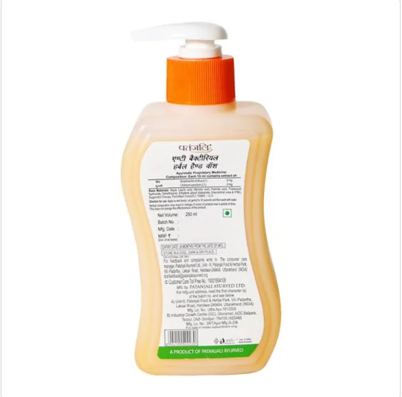 Patanjali Anti-Bacterial Herbal Hand Wash, 250 ml