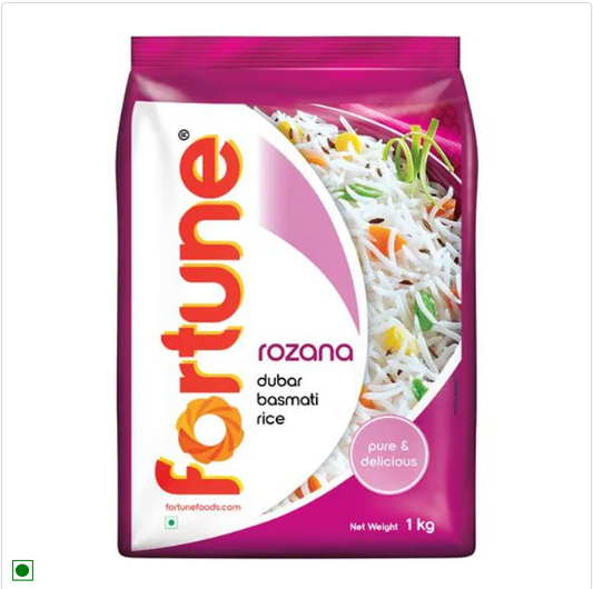 Fortune Basmati Rice/Basmati Akki - Rozana, 1 kg Pouch