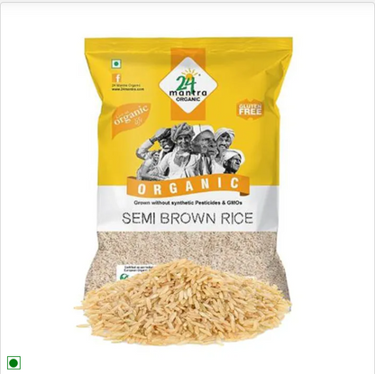 24 Mantra Organic Semi Brown Rice, 2x5 kg Multipack