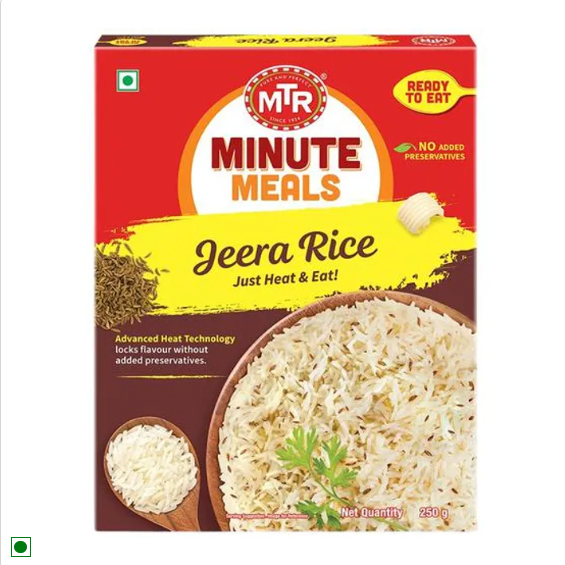 MTR Ready To Eat - Jeera Rice, 250 g Carton