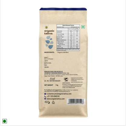 Organic Tattva Organic - Idli Rice/Akki, 1 kg Plastic pouch