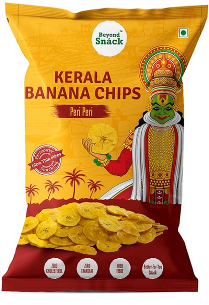 Beyond Snáck Kerala Banana Chips-Peri Peri Flavour 300g (AS SEEN ON Shark Tank India) - (3X100g)