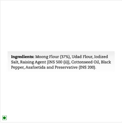 Mother's Recipe Papad - Moong, 180 g