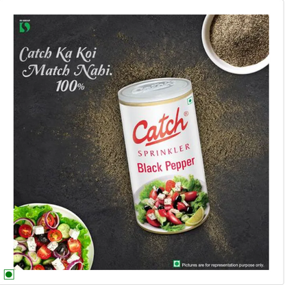 Catch Black Pepper Sprinklers - Adds Flavour & Aroma, 100 g Can