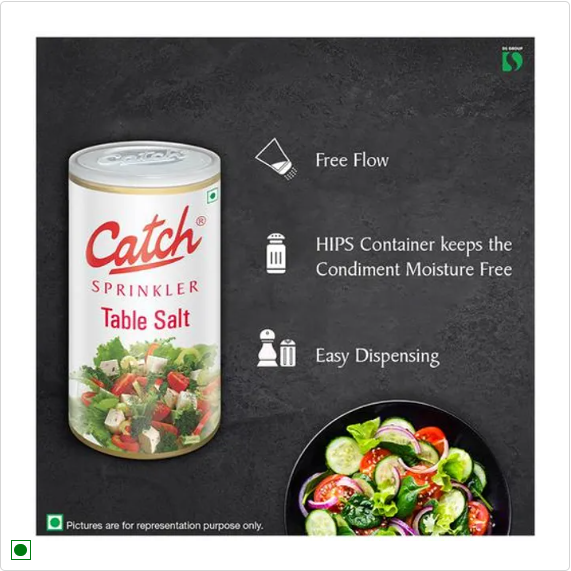 Catch Sprinklers - Iodised Table Salt/Uppu, 200 g Can