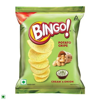 Bingo Potato Chips -Cream & Onion, 3x21 g Multipack