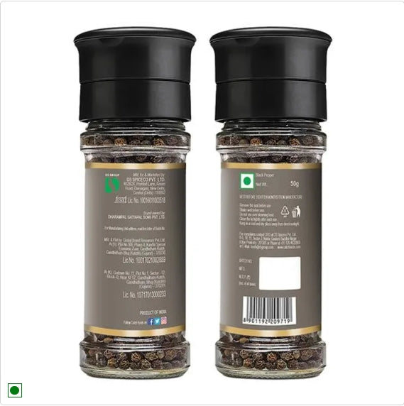 Catch Black Pepper/Kari Menasu - Grinder, 50 g Glass Bottle