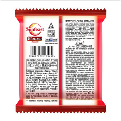 Sunfeast Glucose Biscuits, 5x96 g Multipack