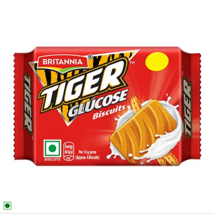 Britannia Tiger Glucose Biscuit - Ready To Eat, Crunchy Snack, 85.3 g