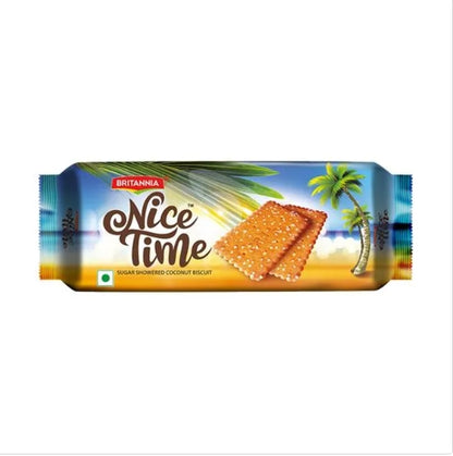 Britannia Nice Time - Sugar Showered Coconut Biscuits, 6x143 g Multipack