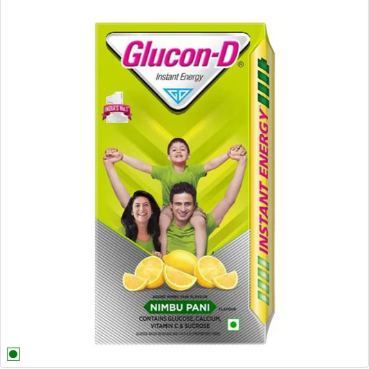 Glucon-D Instant Energy Health Drink - Nimbu Pani, 1 kg Refill