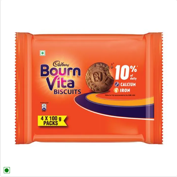 Cadbury Bournvita Biscuits - Super Value Family Pack, 2 x 400 g Multipack