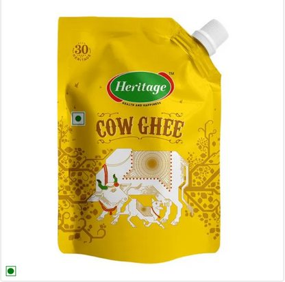 Heritage Cow Ghee/Tuppa - Agmark Special Grade Bring Home Health & Happiness, 500 ml Pouch