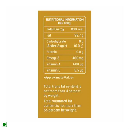 Heritage Buffalo Ghee/Tuppa - Special Grade with Milk Fat, 1000 ml Pouch