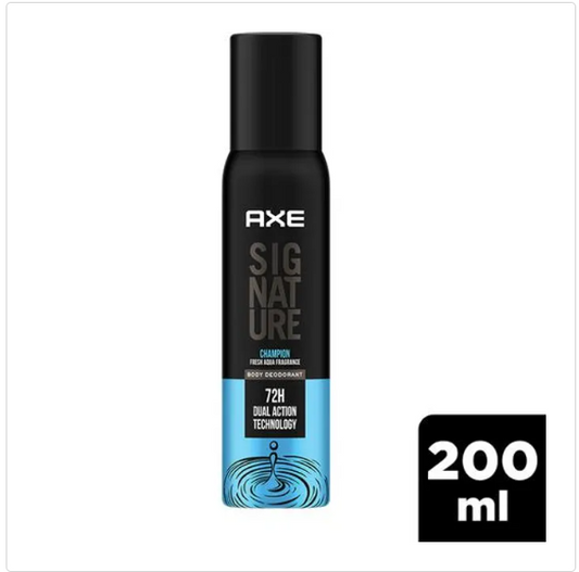 Axe Signature Champion Body Deodorant - Long Lasting, No Gas, For Men, 200 ml