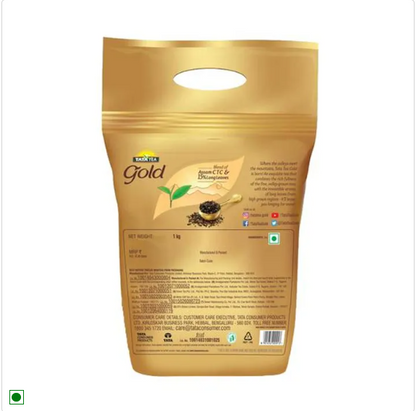 Tata Tea Gold Assam Teas With Gently Rolled Aromatic Long Leaves, Rich & Aromatic Chai, Black Tea, 1 kg